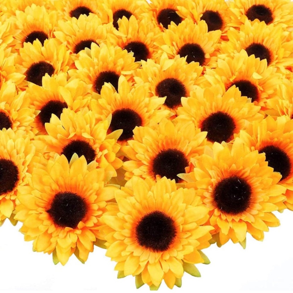 AGEOMET 32pcs 3.5" Fake Sunflowers